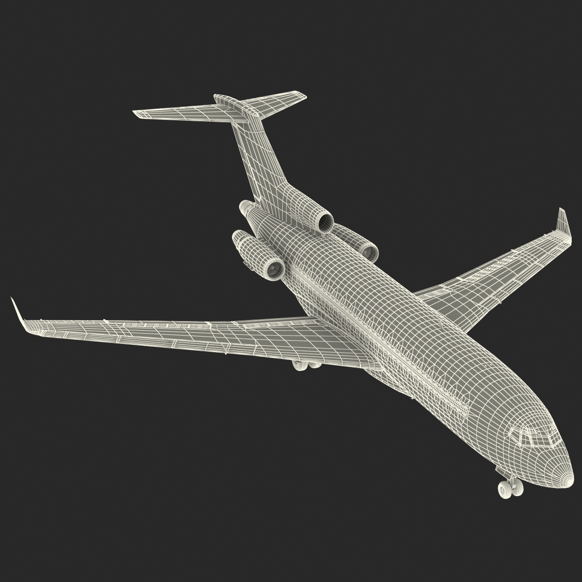 3D Boeing 727 100 Private Kalitta Air Rigged