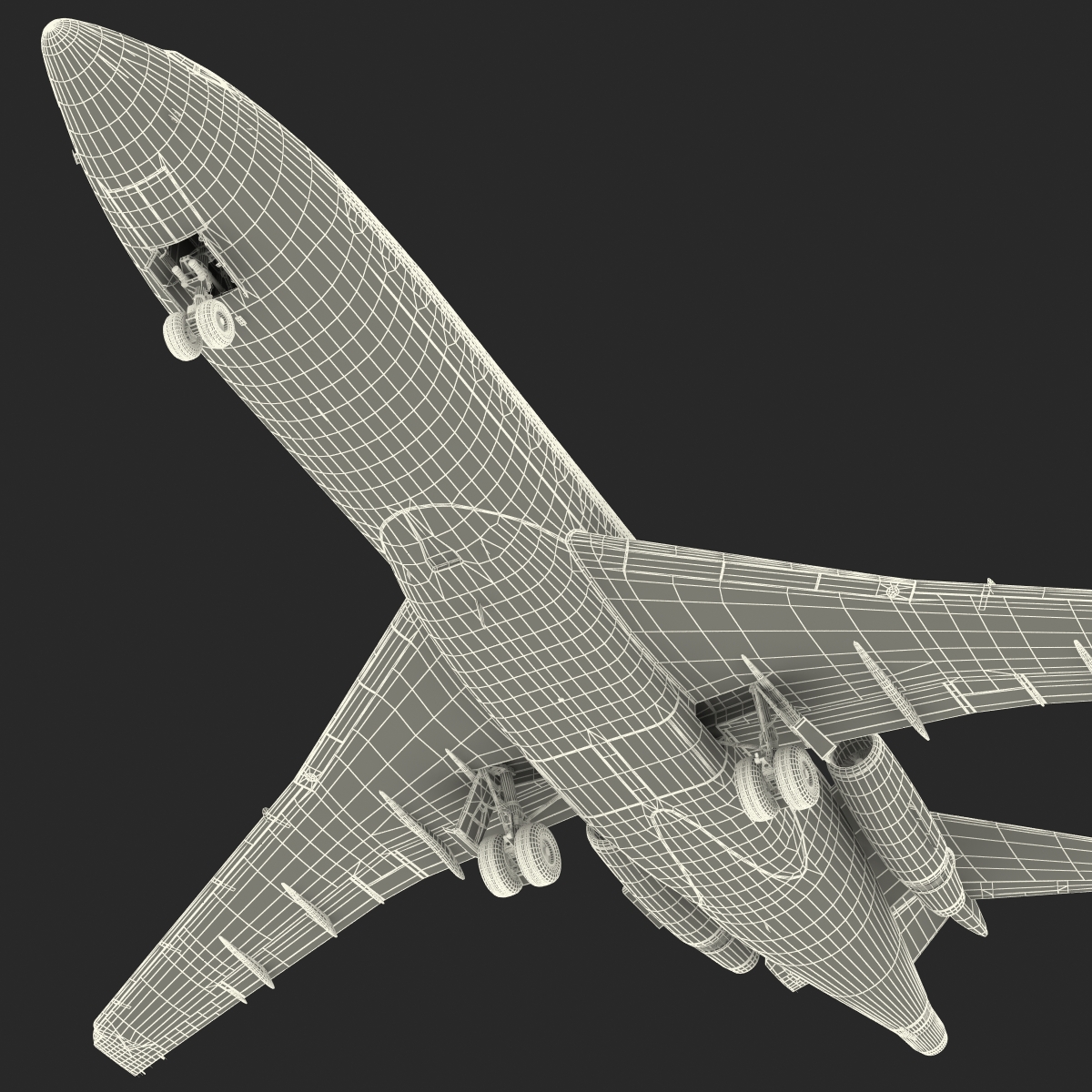 3D Boeing 727 100 Private Kalitta Air Rigged