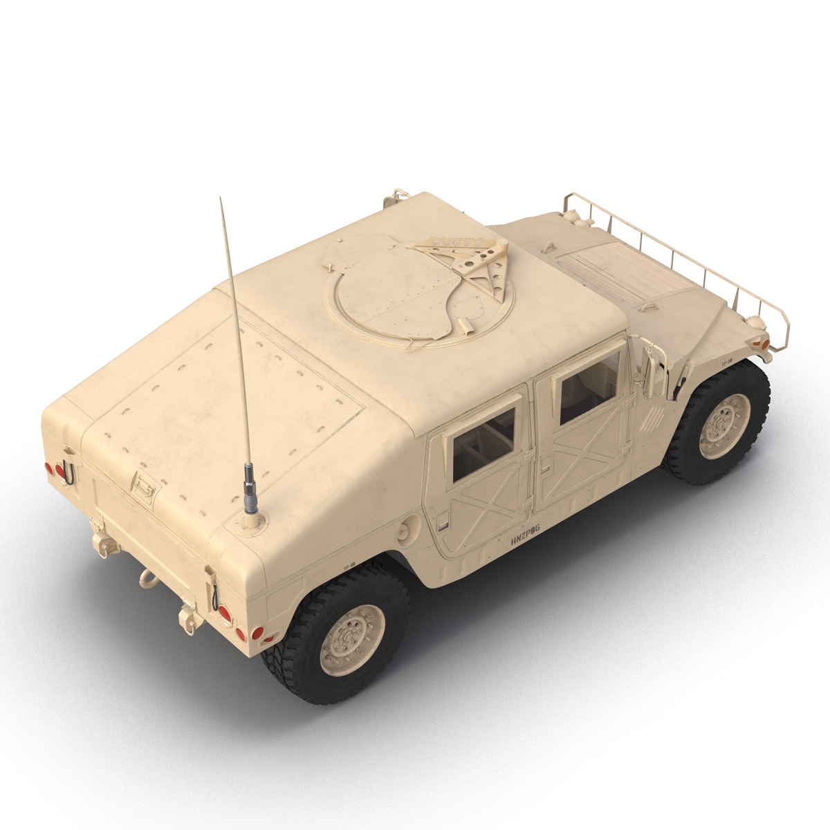 3D model Humvee Desert Rigged