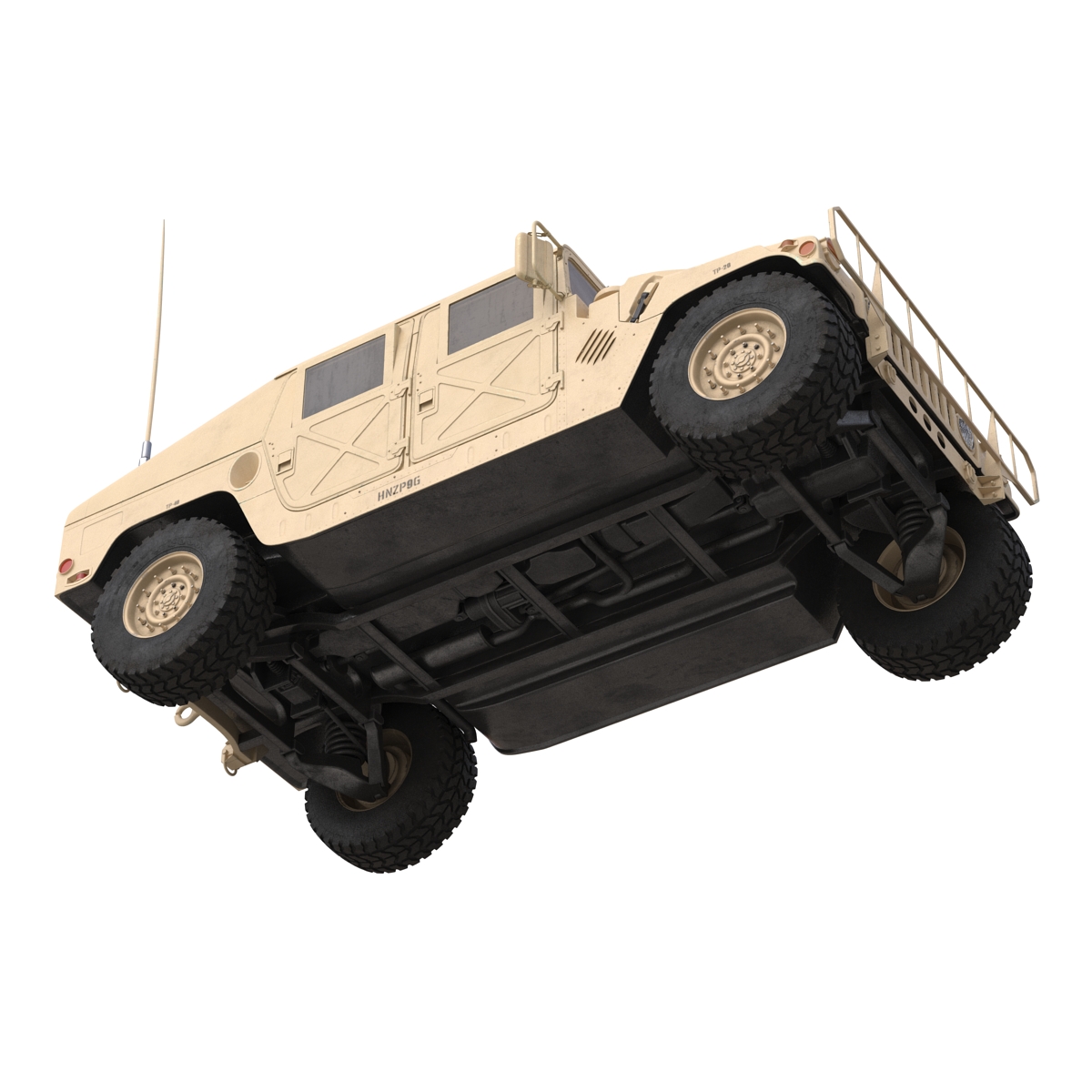 3D model Humvee Desert Rigged