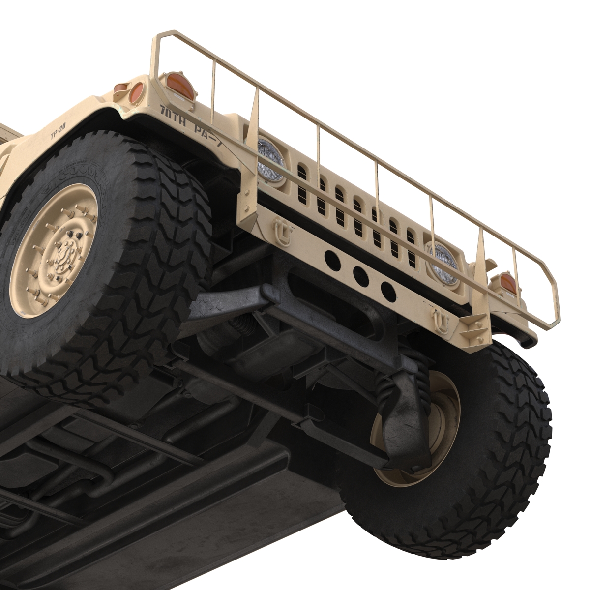 3D model Humvee Desert Rigged