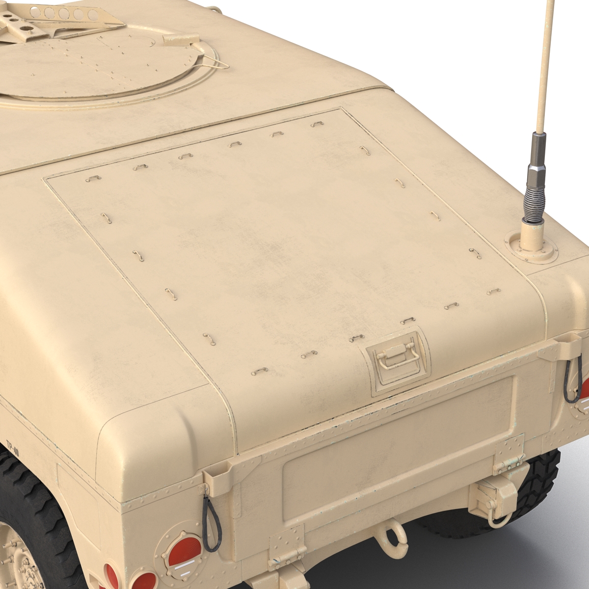 3D model Humvee Desert Rigged