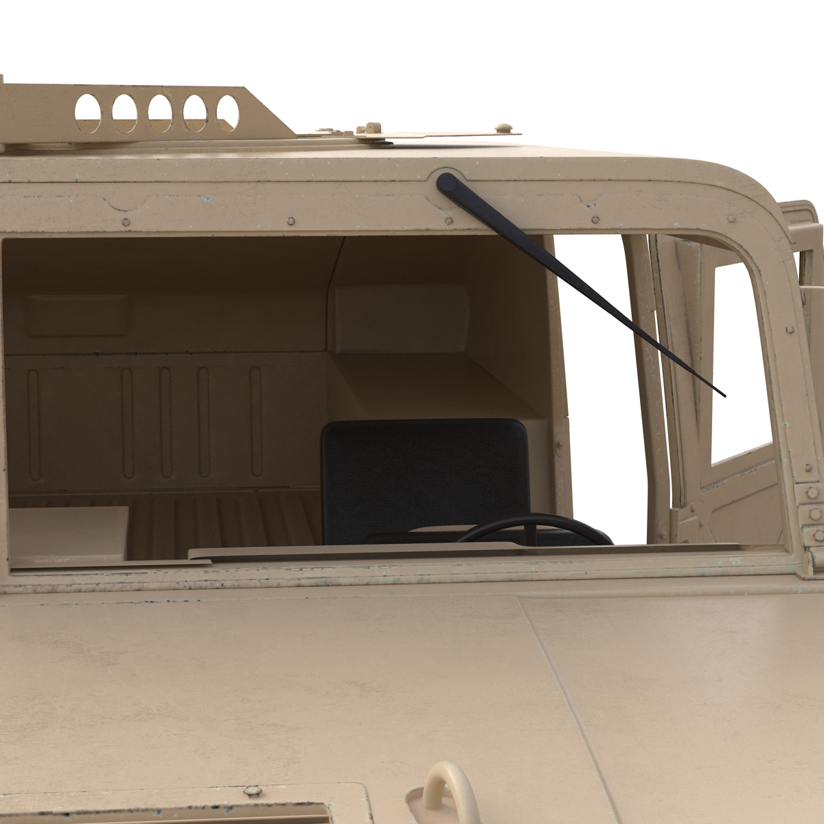 3D model Humvee Desert Rigged