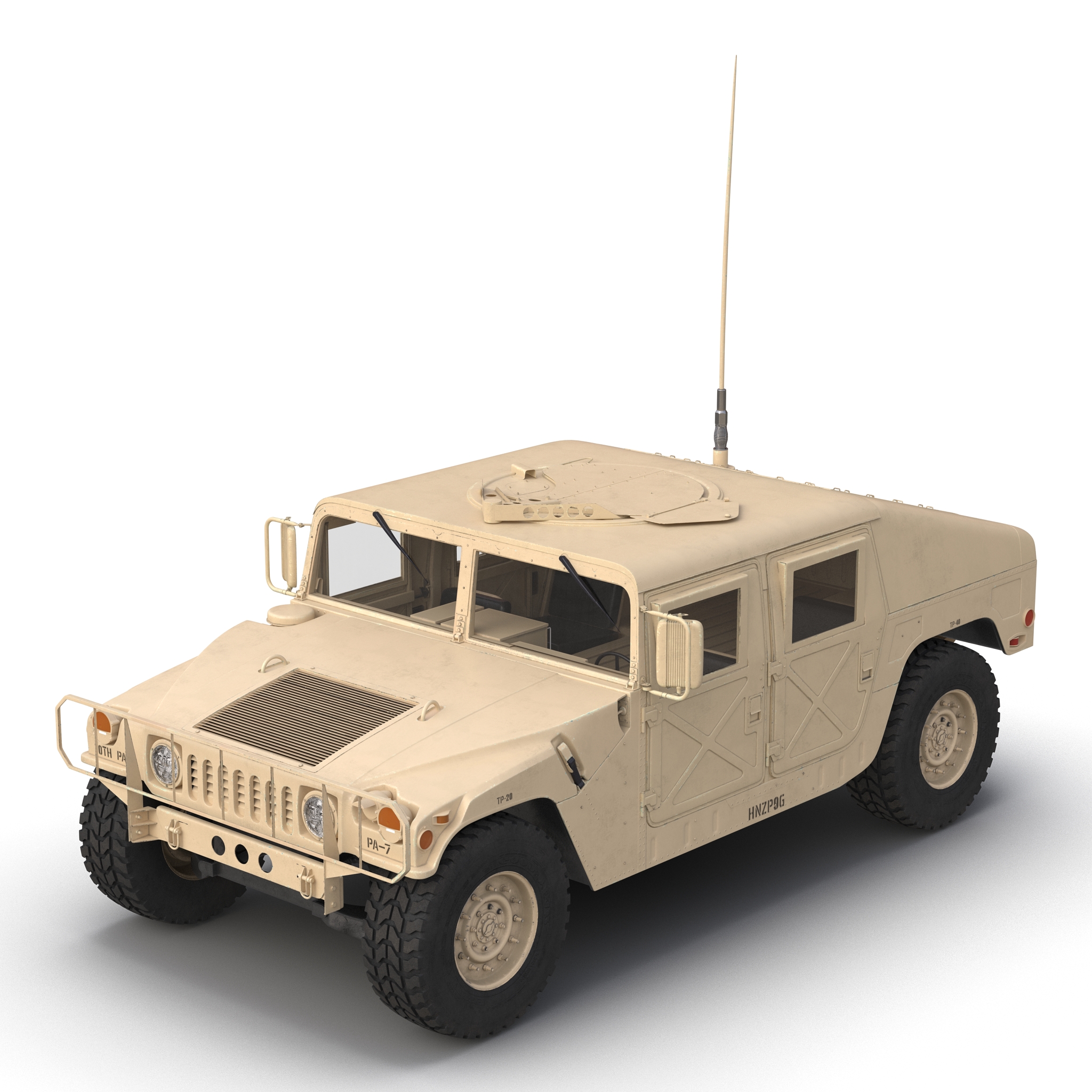 3D Humvee Desert model