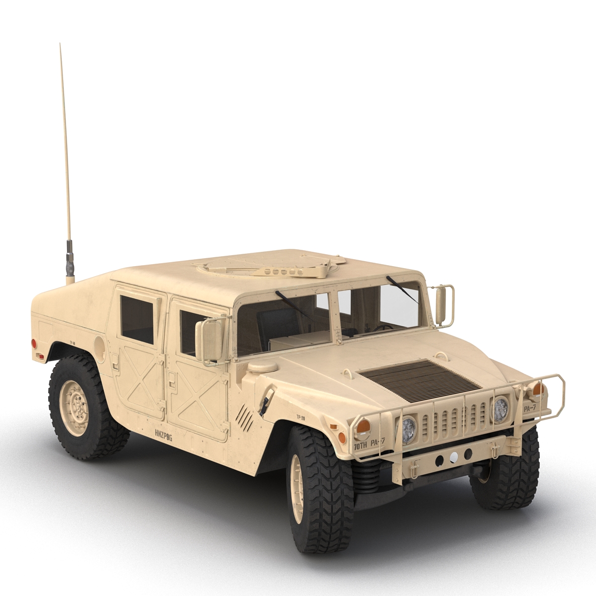 3D Humvee Desert model