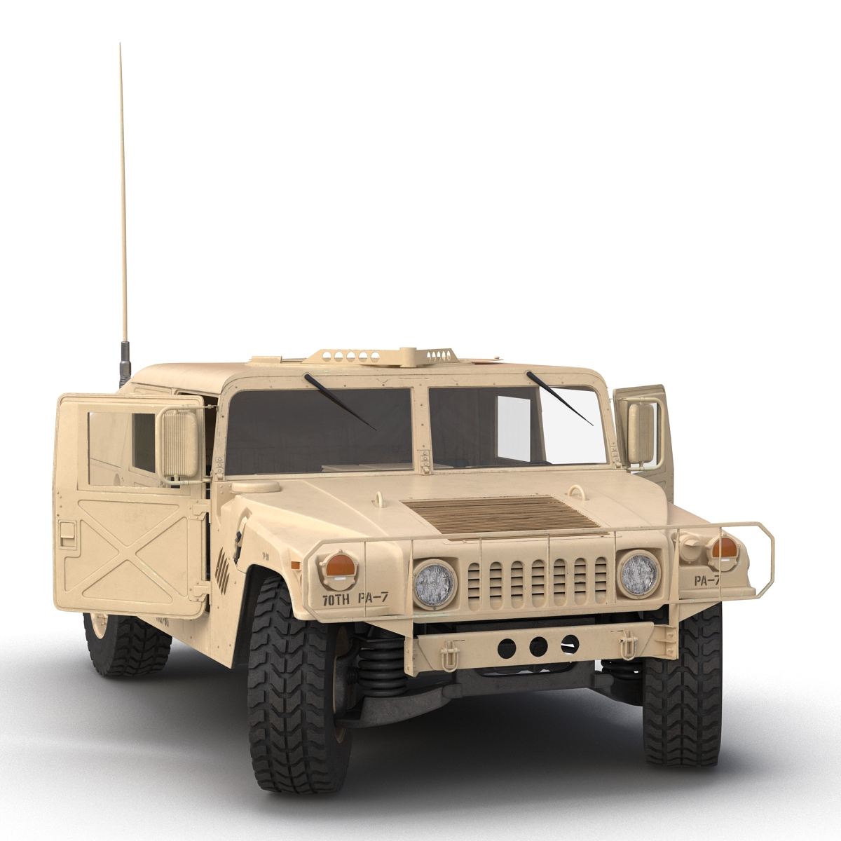 3D Humvee Desert model