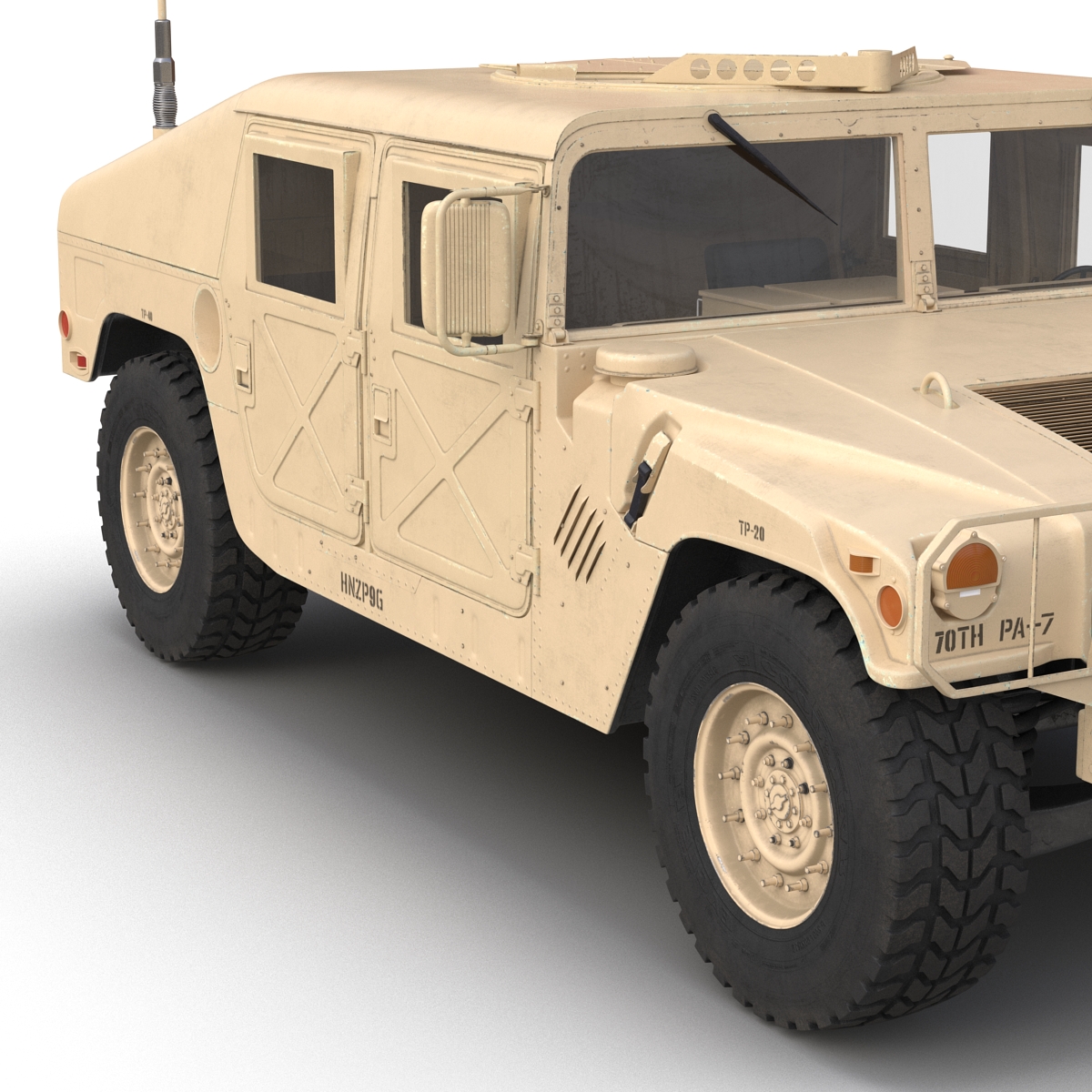 3D Humvee Desert model