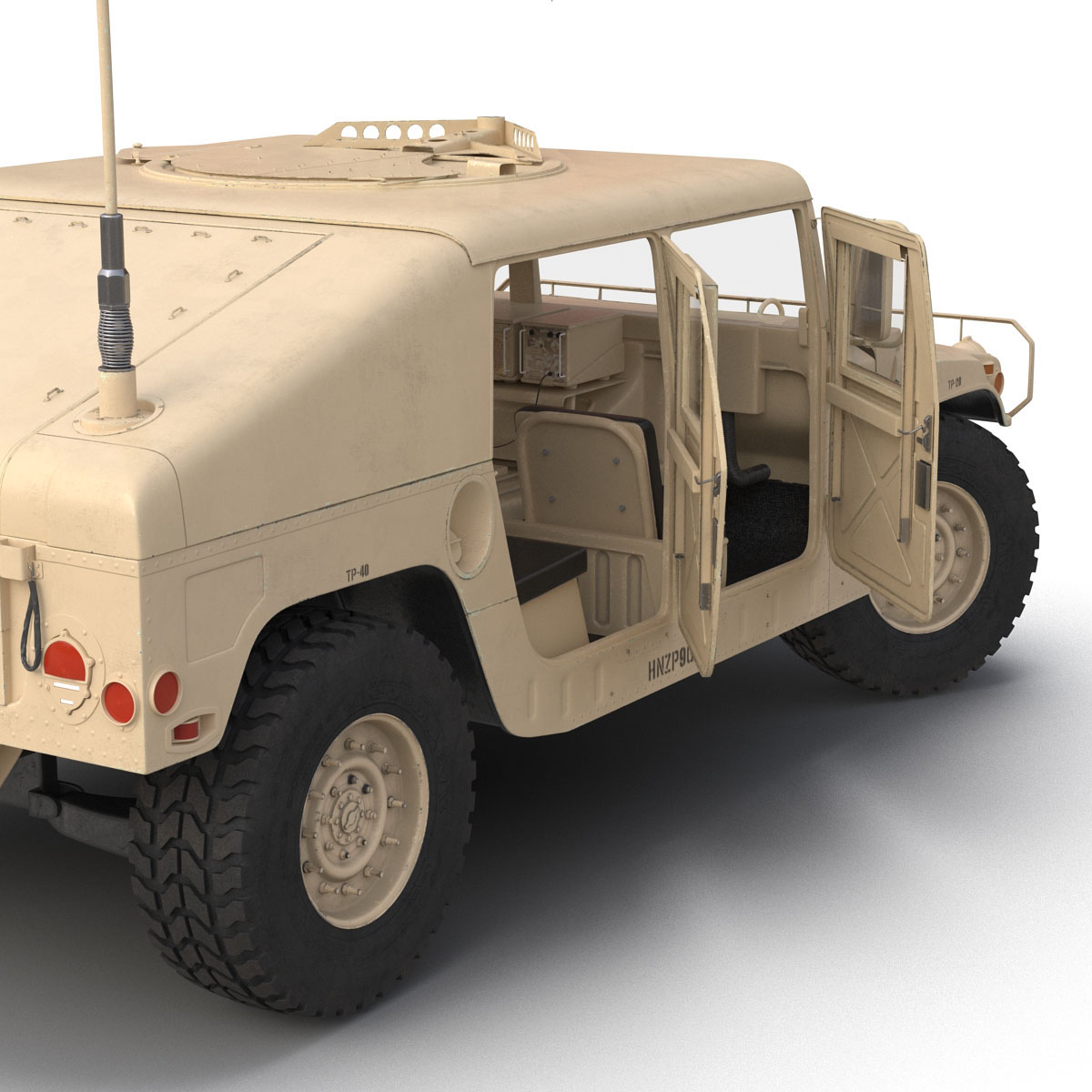 3D Humvee Desert model