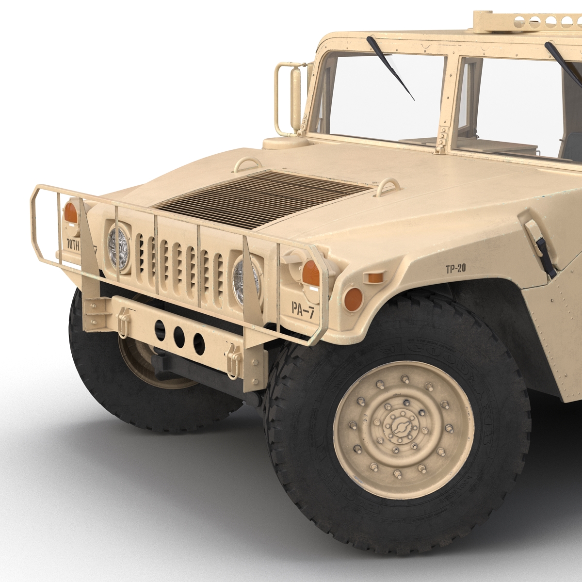 3D Humvee Desert model