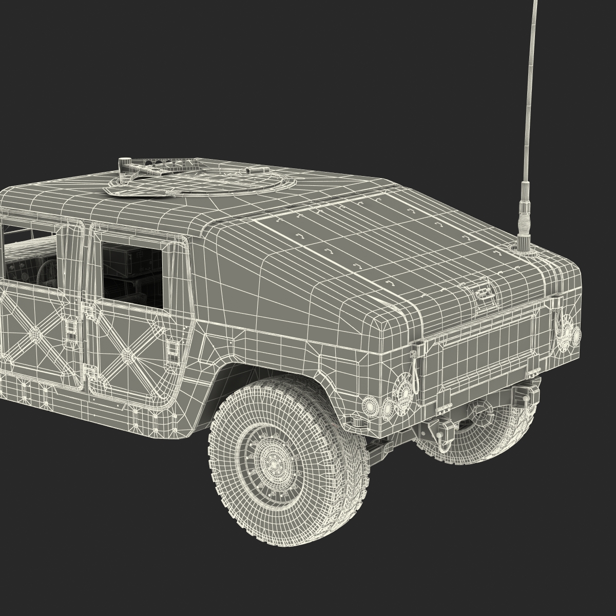 3D Humvee Desert model