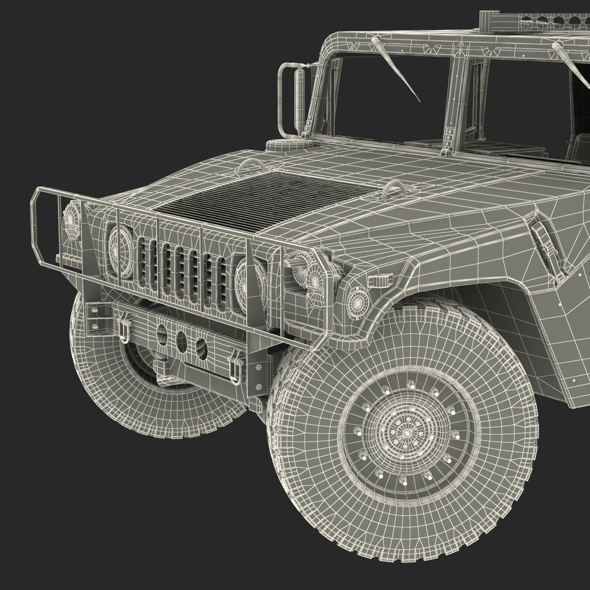 3D Humvee Desert model