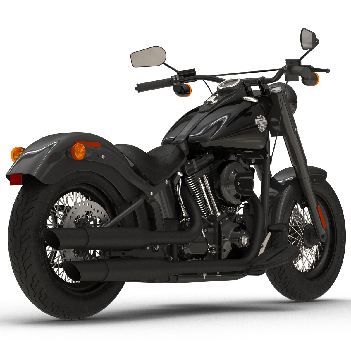 3D model Harley Davidson Softail Slim 2016 Rigged