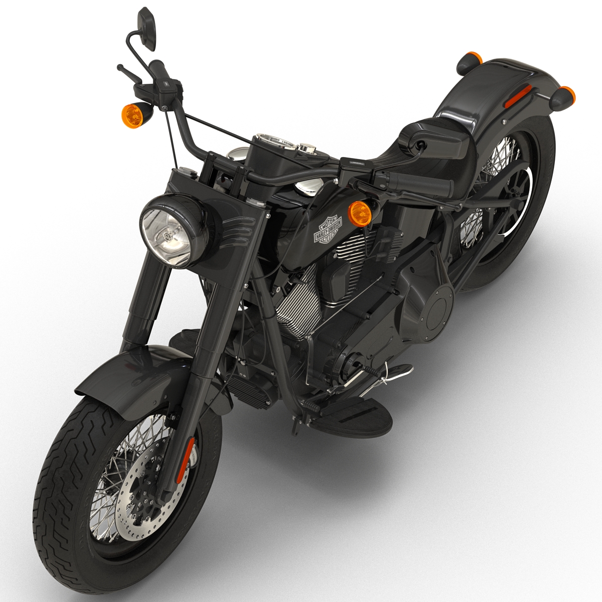 3D model Harley Davidson Softail Slim 2016 Rigged