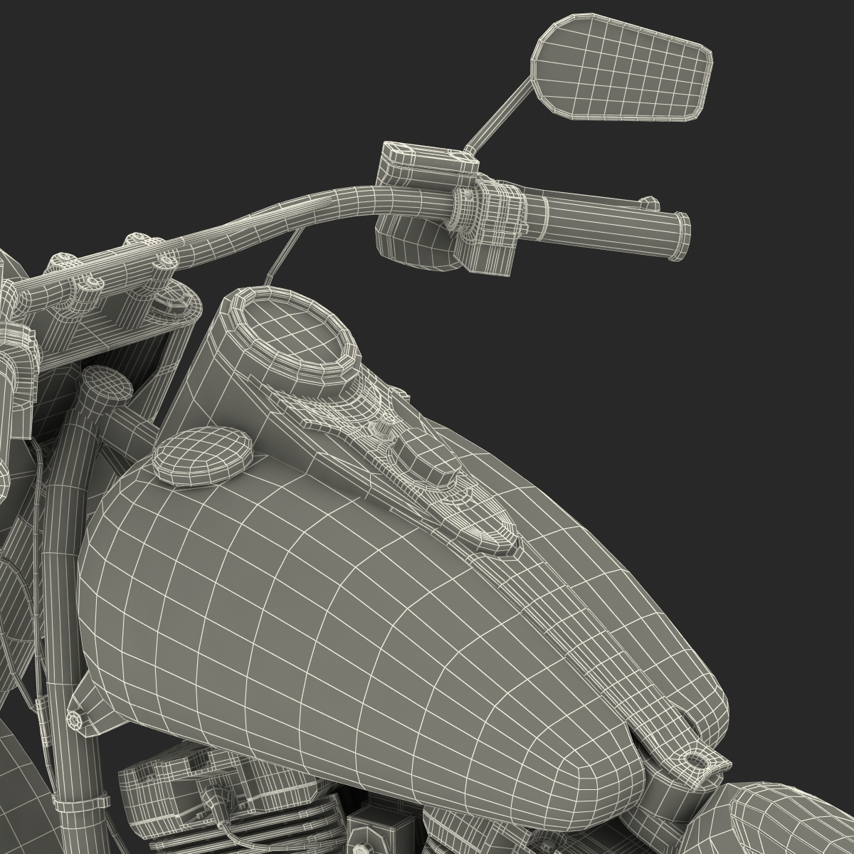 3D model Harley Davidson Softail Slim 2016 Rigged