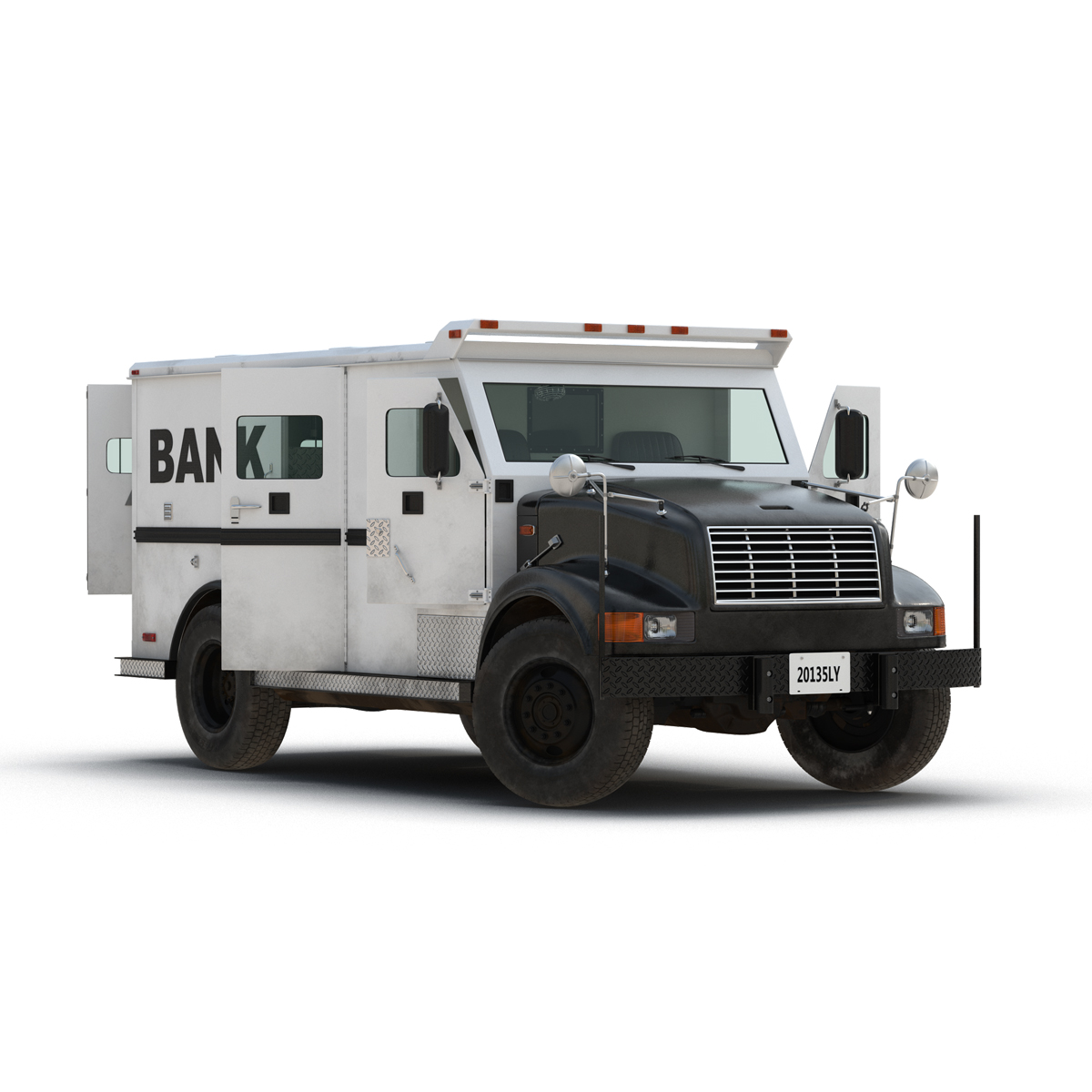 3D model Bank Armored Car 2 Rigged