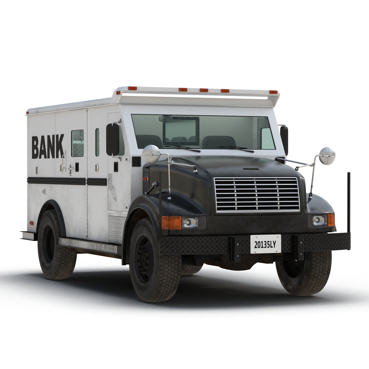 3D model Bank Armored Car 2 Rigged