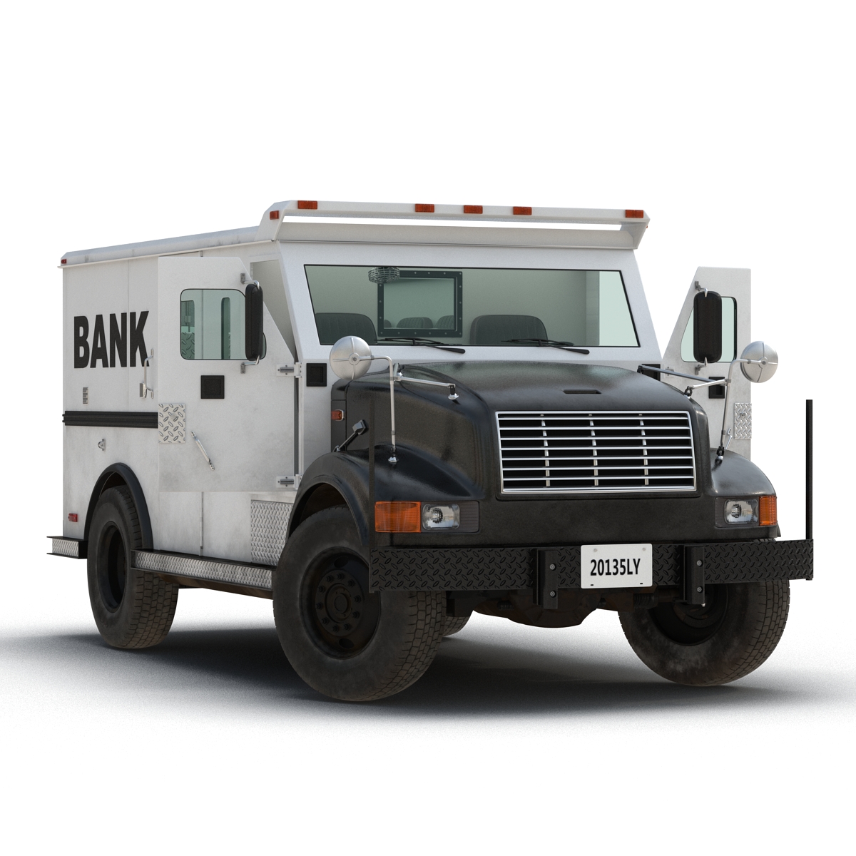 3D model Bank Armored Car 2 Rigged