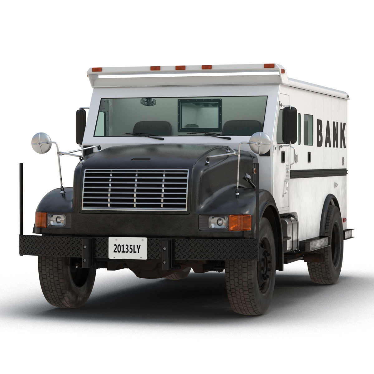 3D model Bank Armored Car 2 Rigged