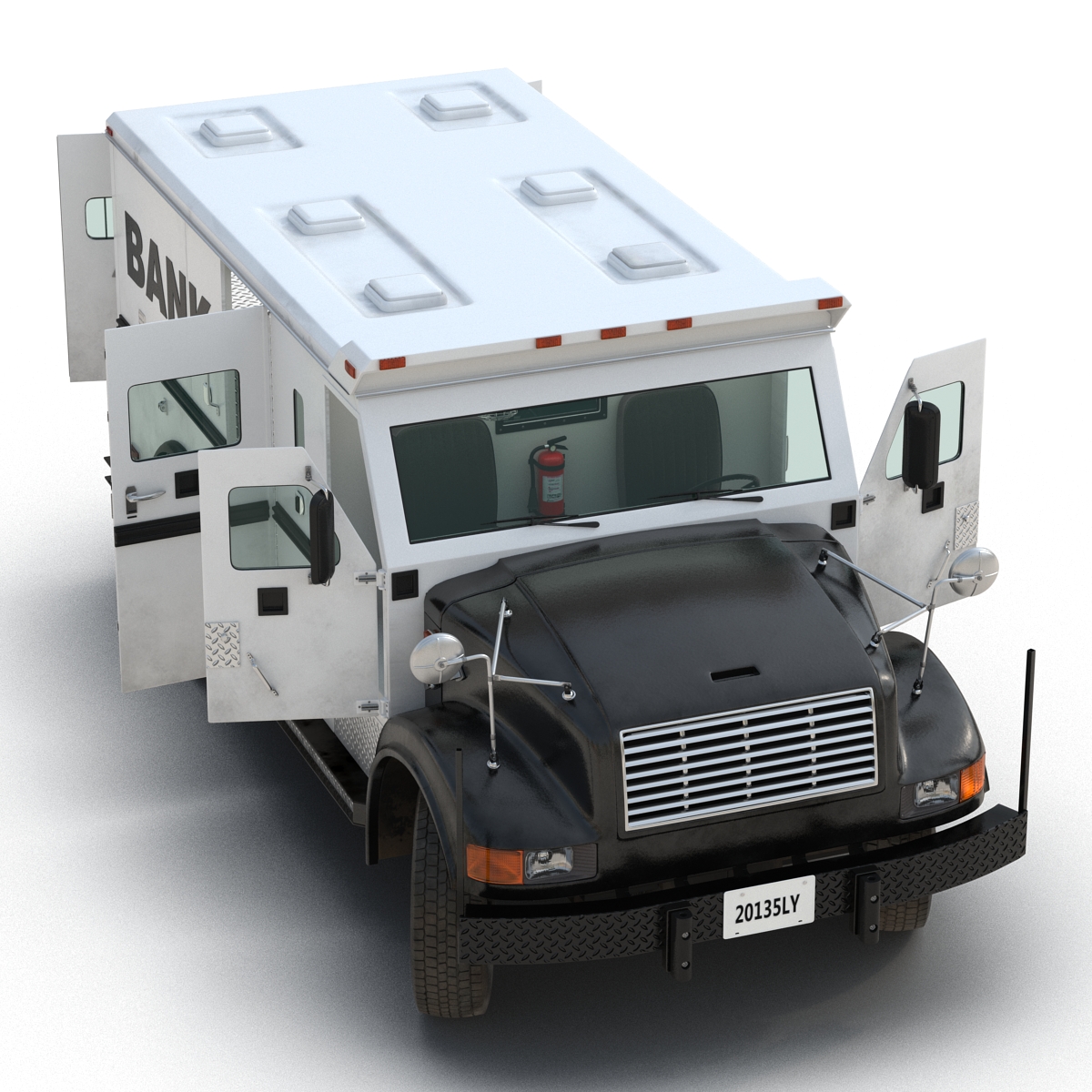 3D model Bank Armored Car 2 Rigged