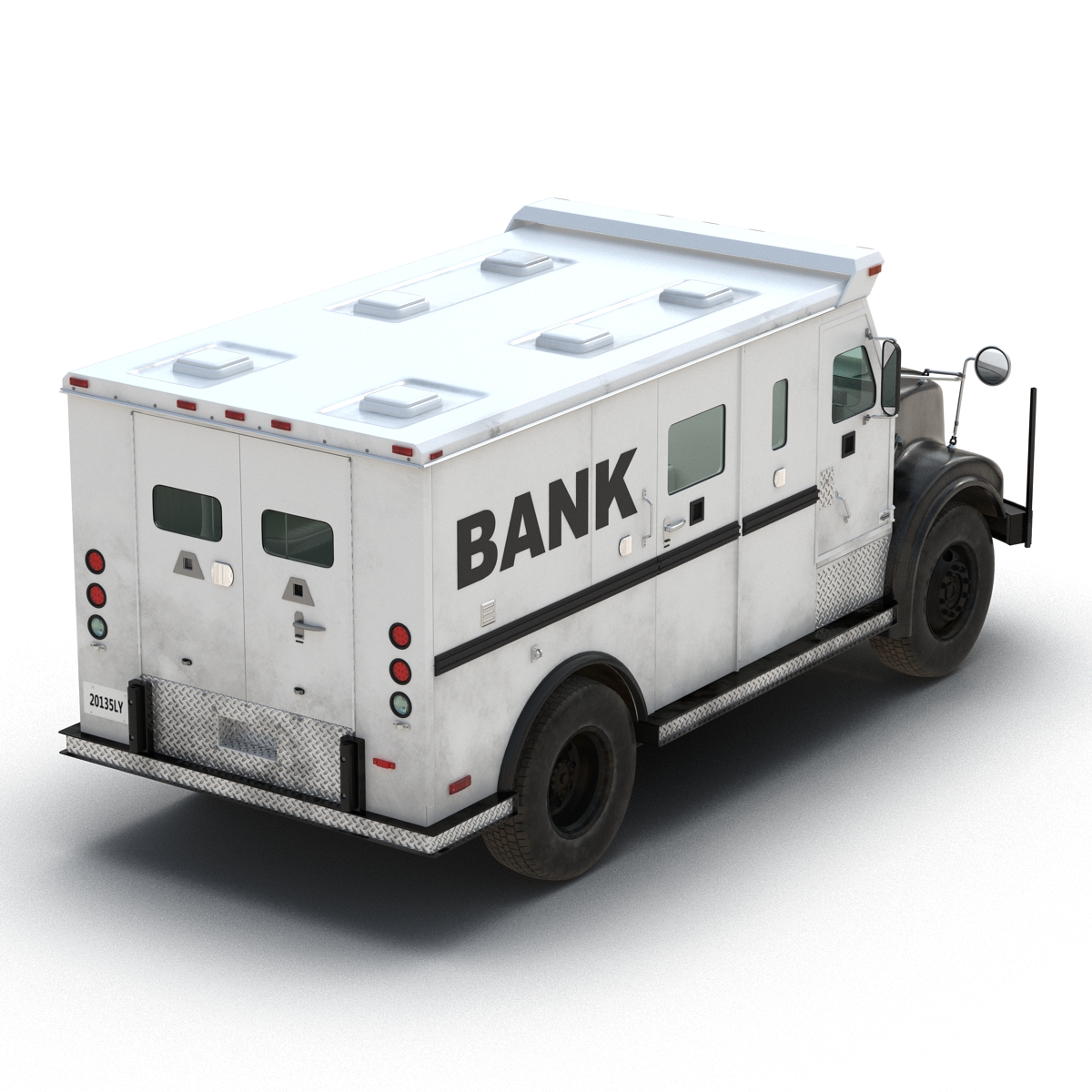 3D model Bank Armored Car 2 Rigged