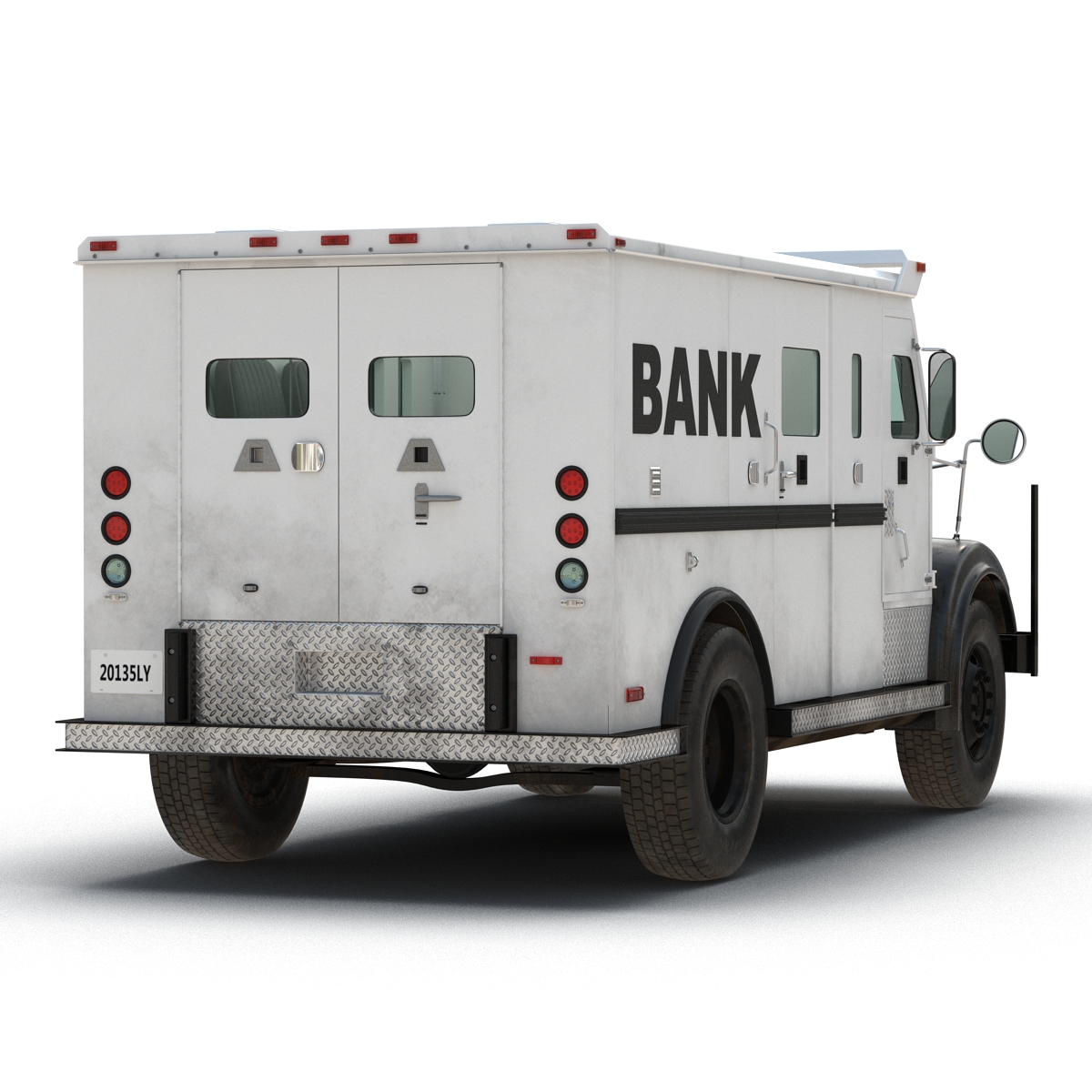 3D model Bank Armored Car 2 Rigged