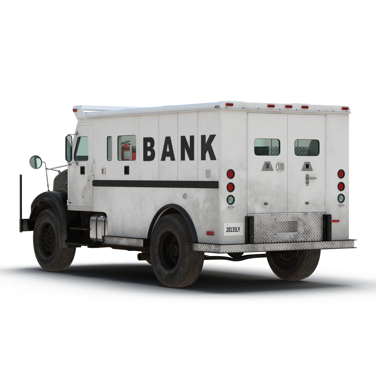 3D model Bank Armored Car 2 Rigged