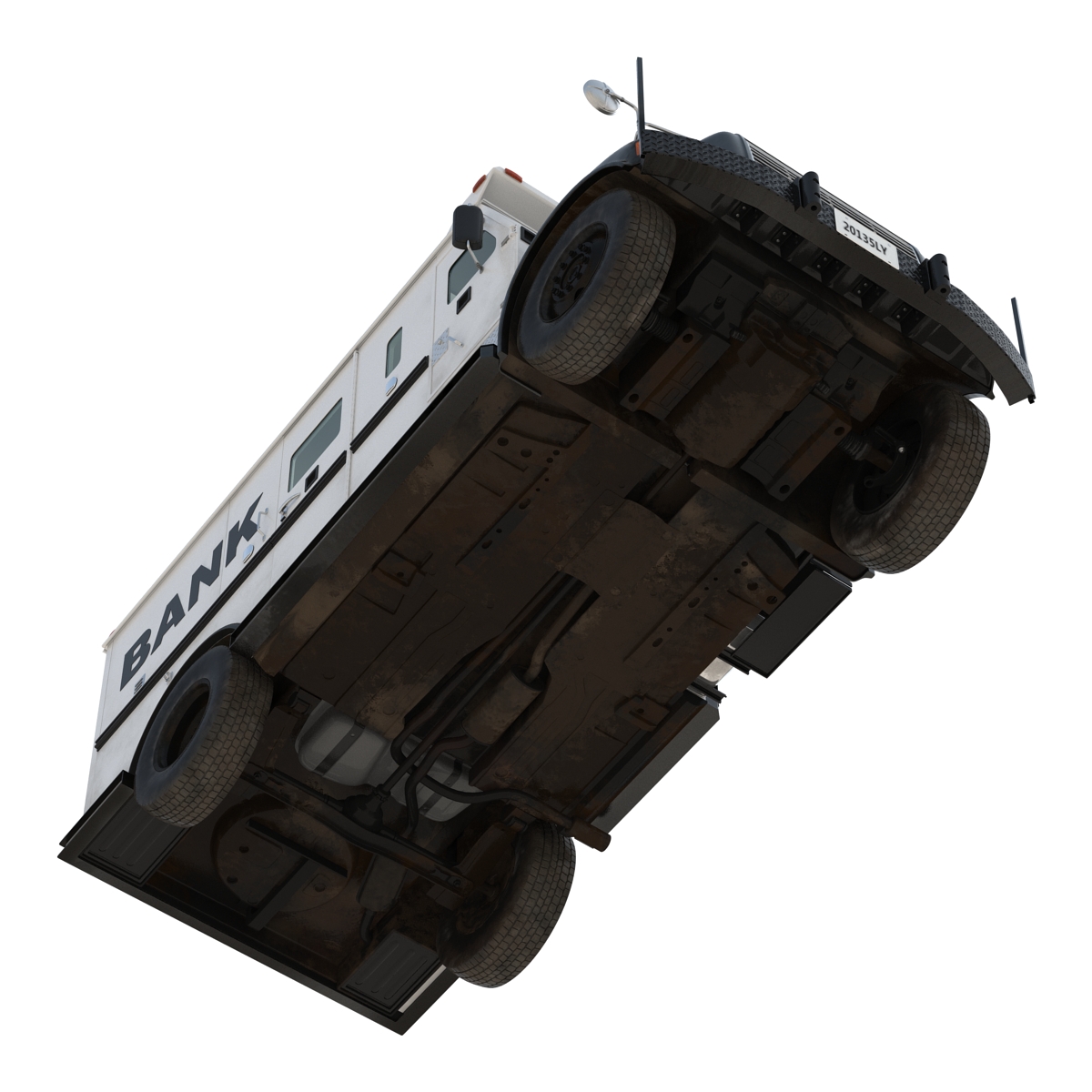 3D model Bank Armored Car 2 Rigged