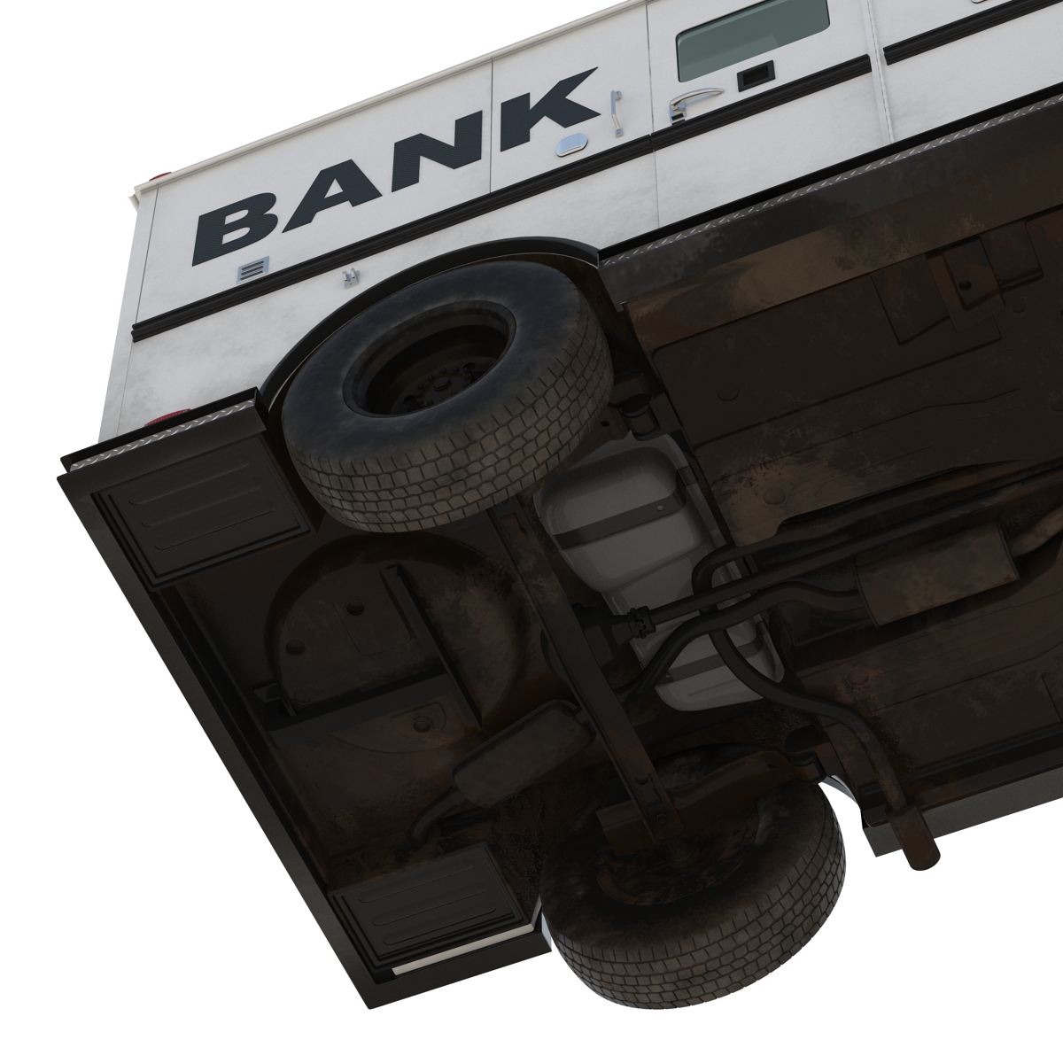 3D model Bank Armored Car 2 Rigged