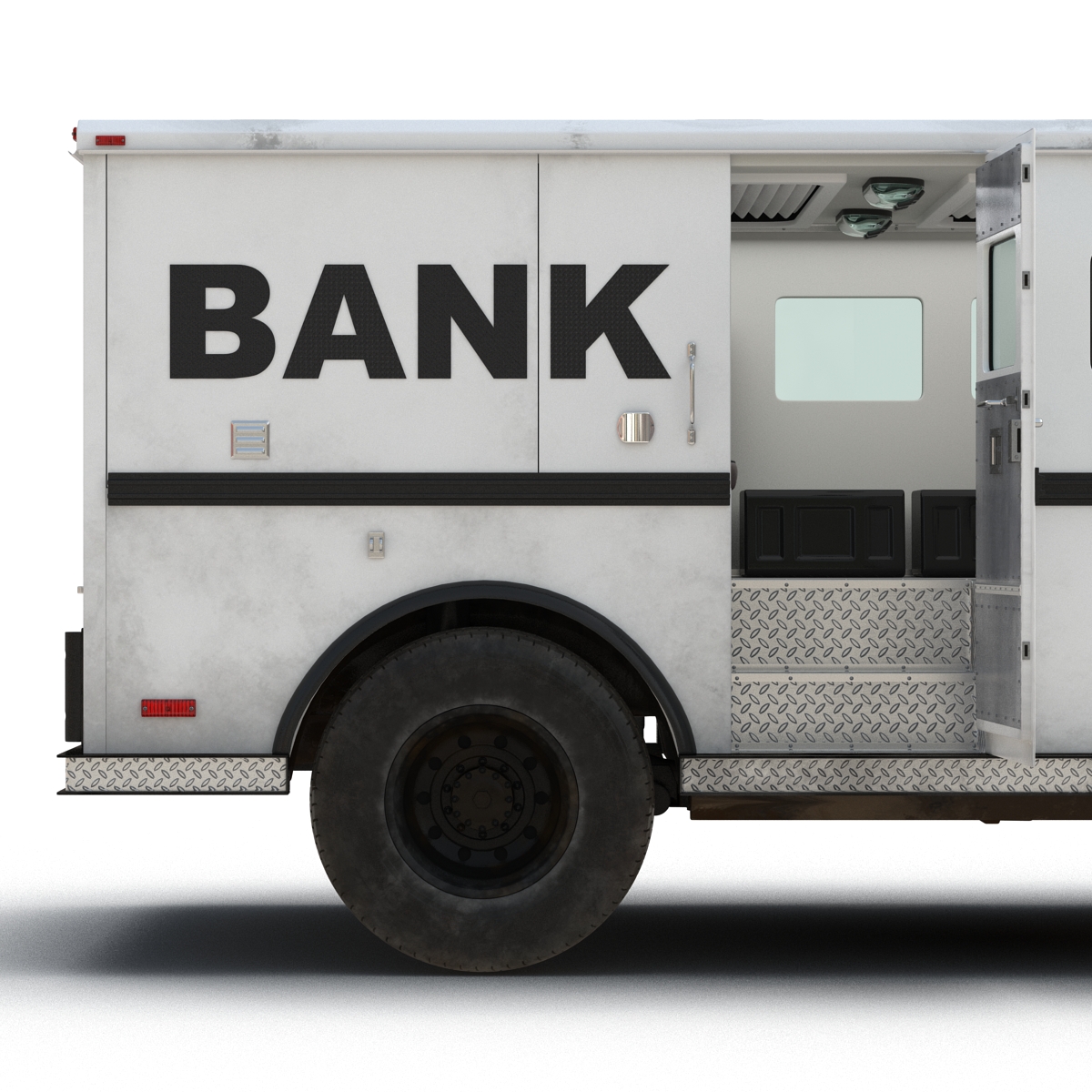 3D model Bank Armored Car 2 Rigged