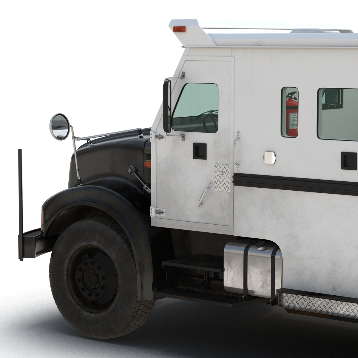 3D model Bank Armored Car 2 Rigged