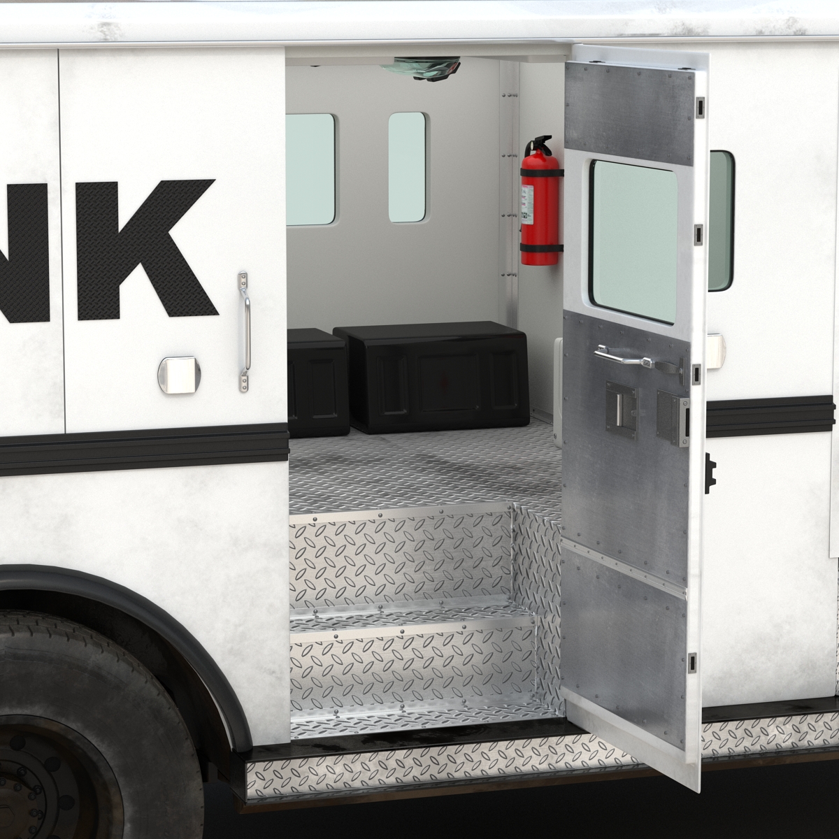 3D model Bank Armored Car 2 Rigged