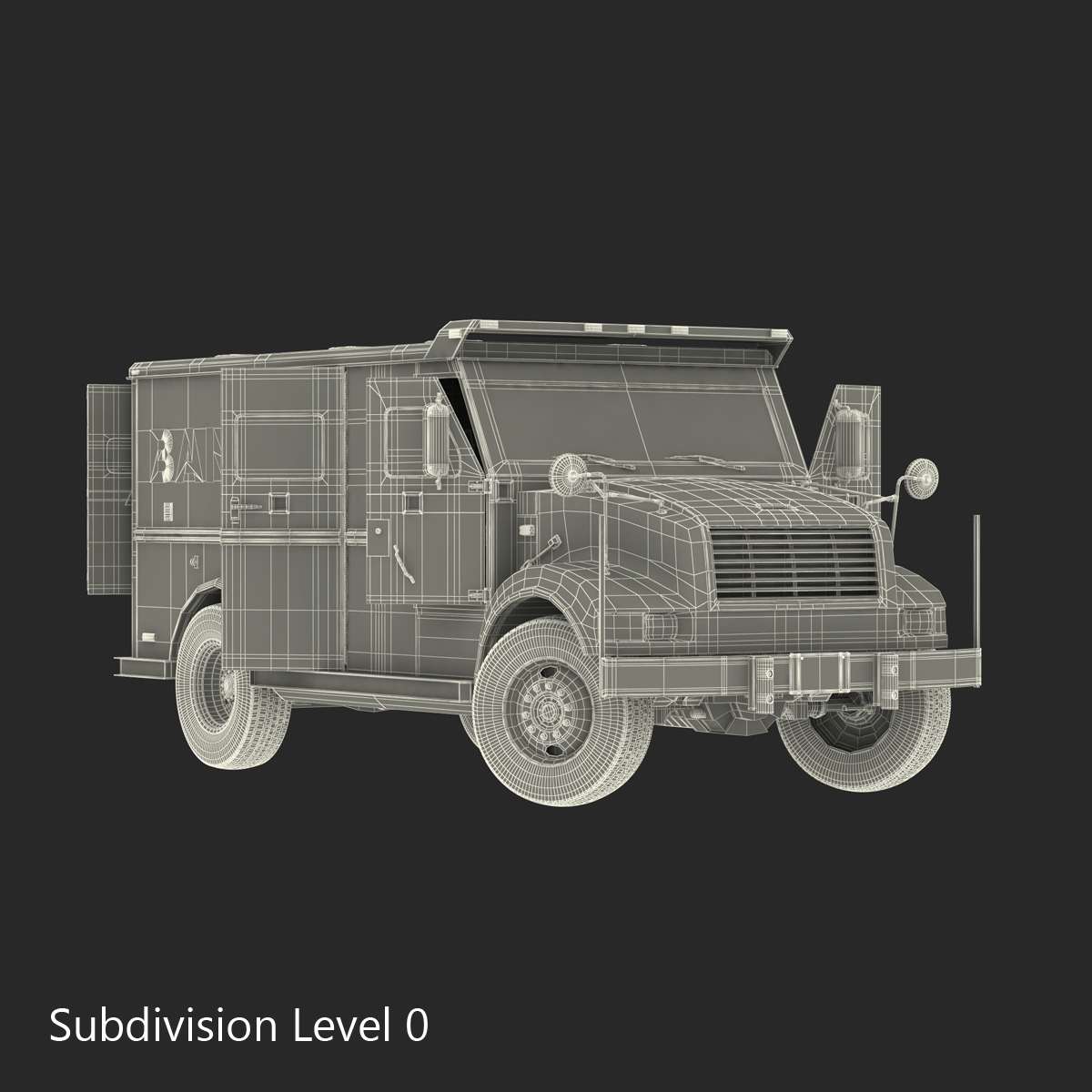 3D model Bank Armored Car 2 Rigged