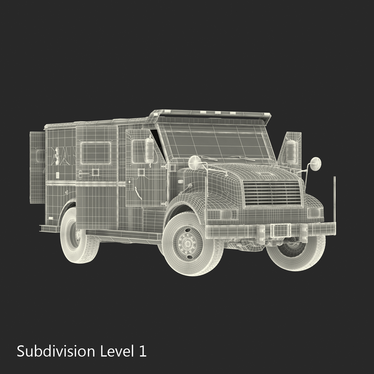 3D model Bank Armored Car 2 Rigged