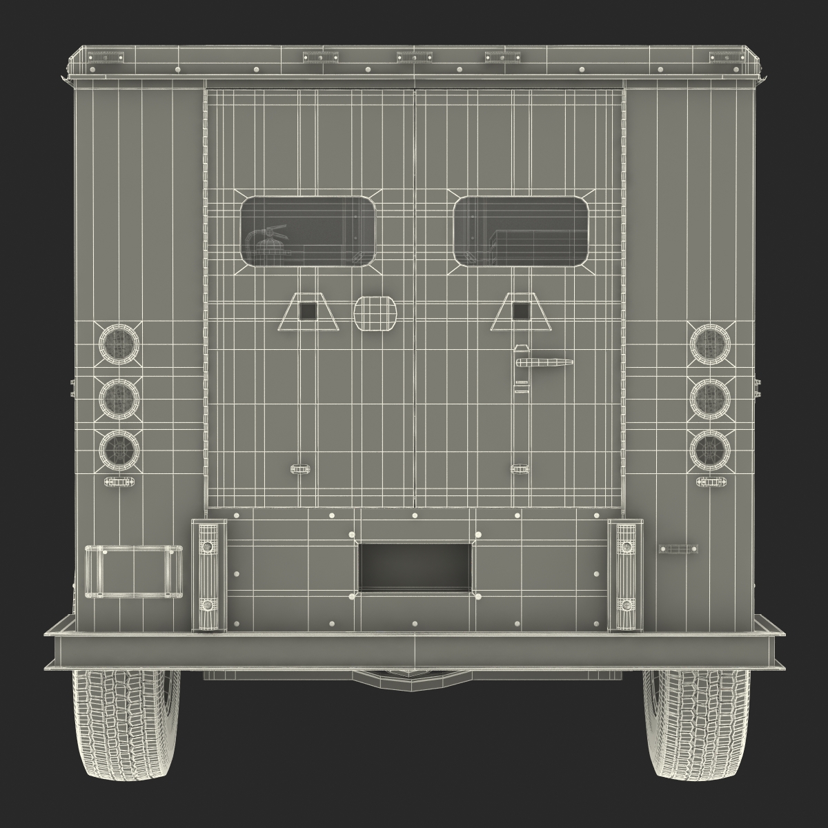 3D model Bank Armored Car 2 Rigged