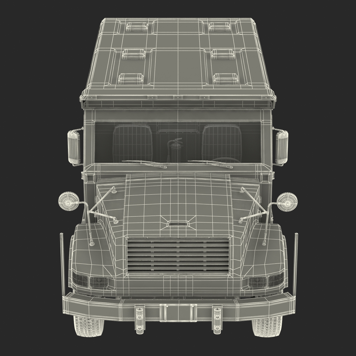 3D model Bank Armored Car 2 Rigged