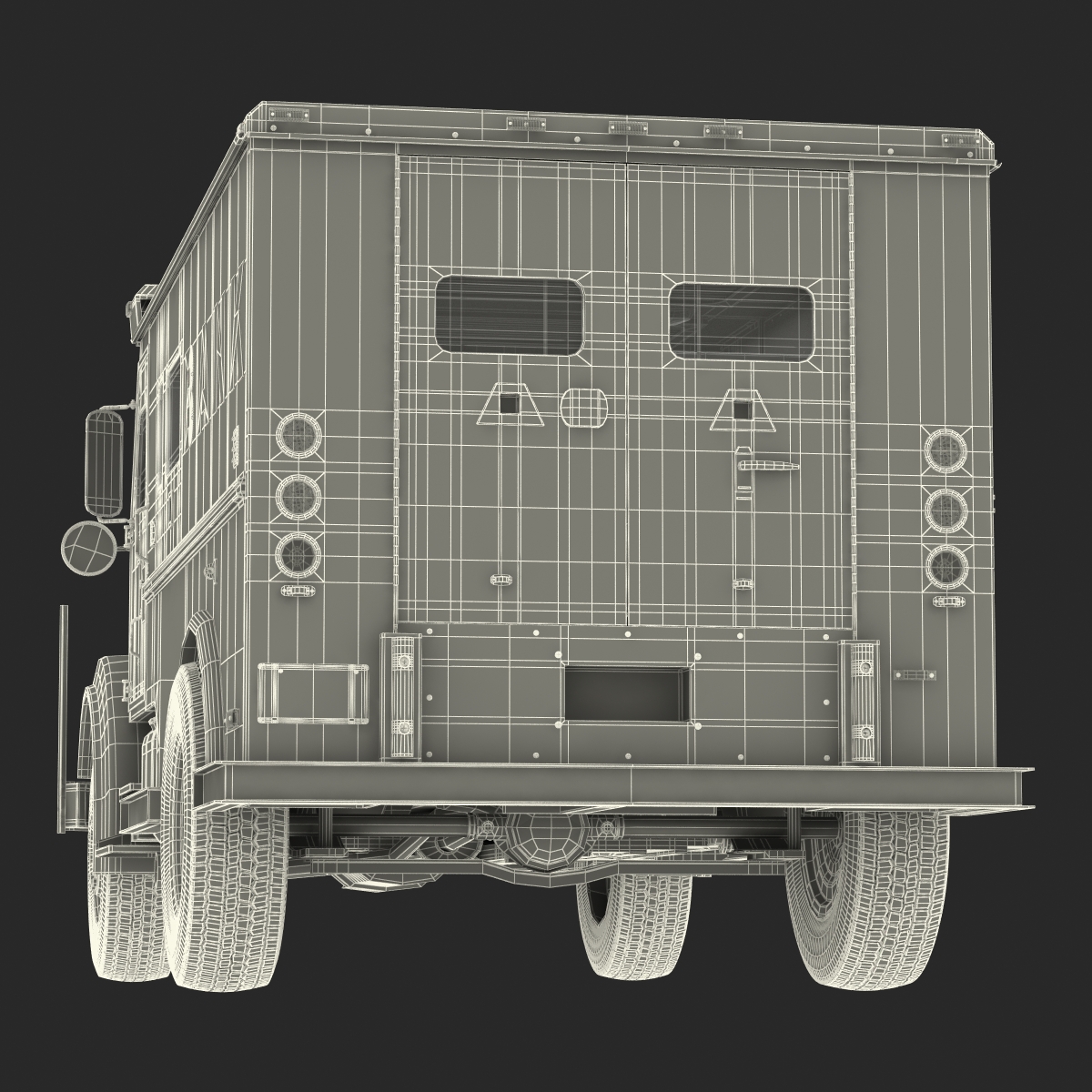 3D model Bank Armored Car 2 Rigged