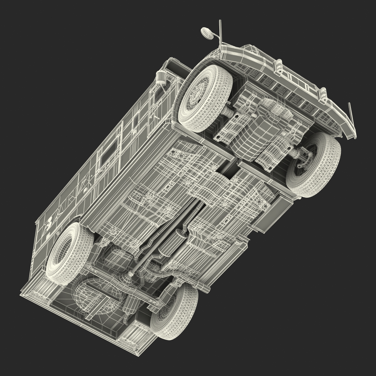 3D model Bank Armored Car 2 Rigged