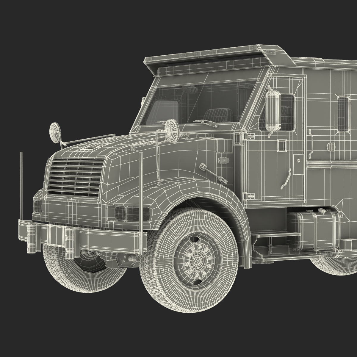 3D model Bank Armored Car 2 Rigged