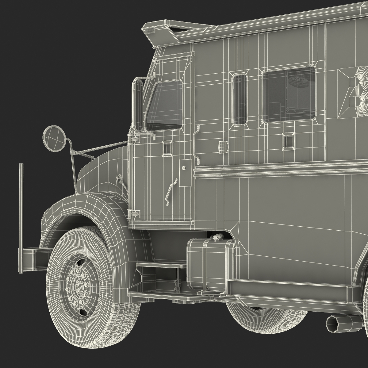 3D model Bank Armored Car 2 Rigged