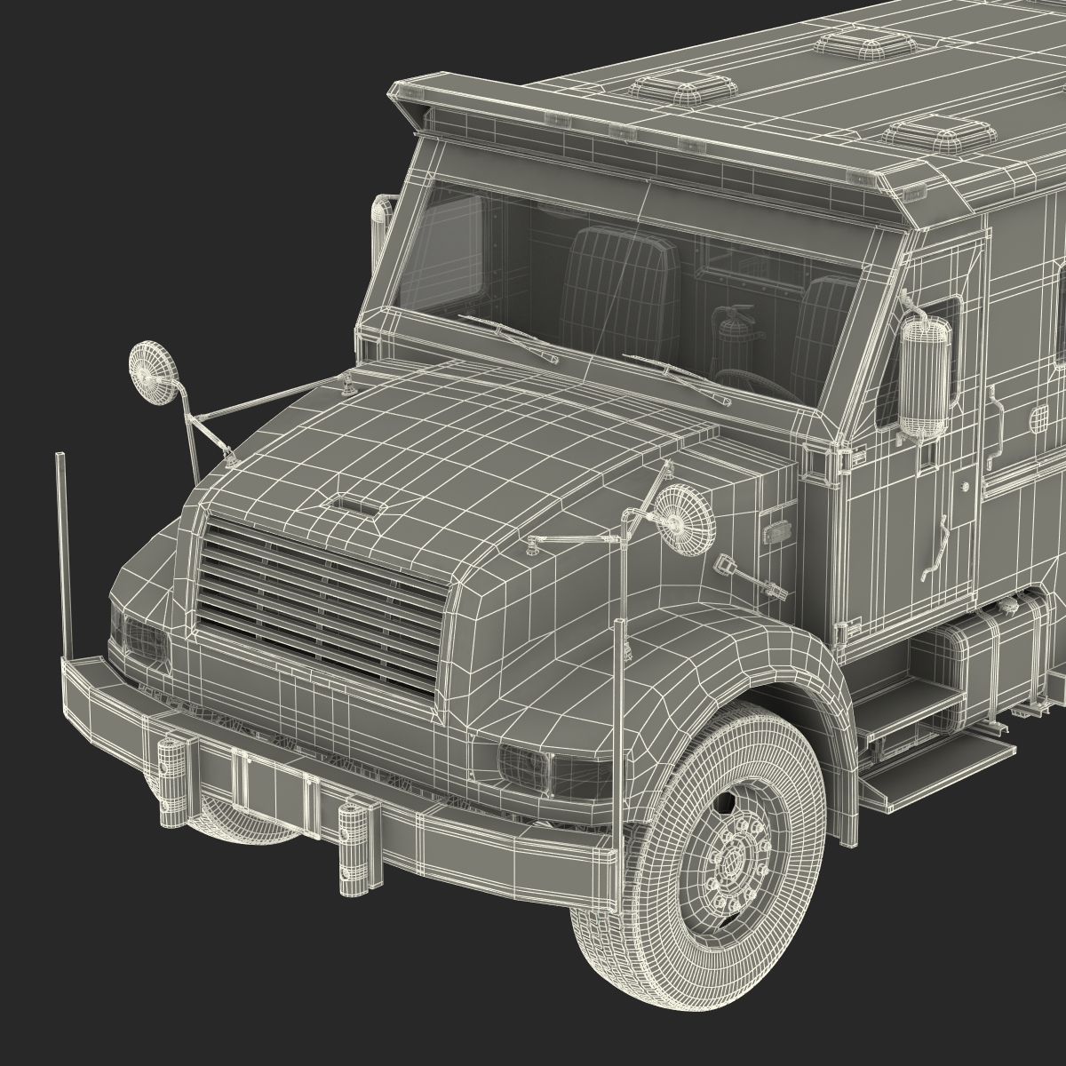 3D model Bank Armored Car 2 Rigged