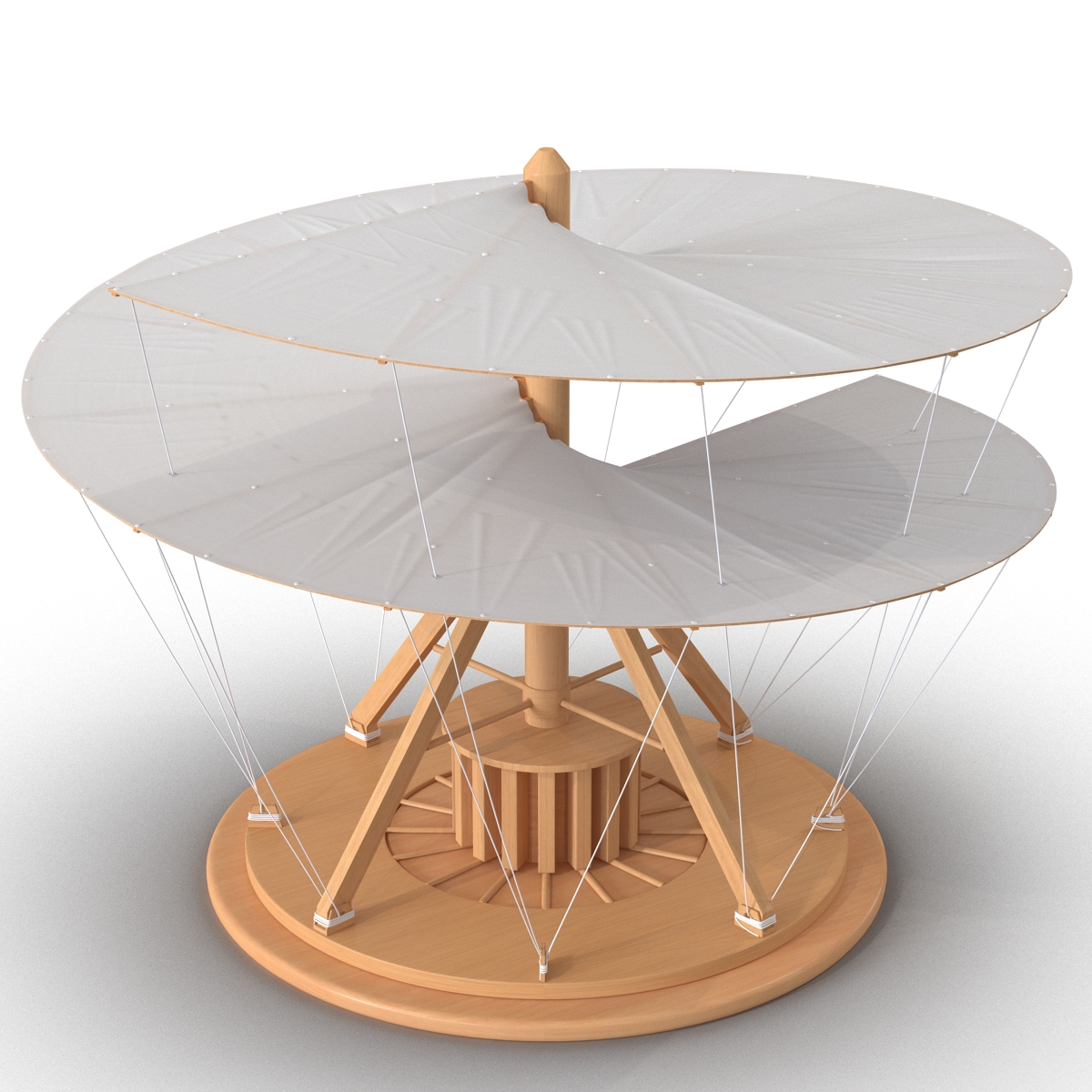 3D model Leonardo da Vinci Aerial Screw