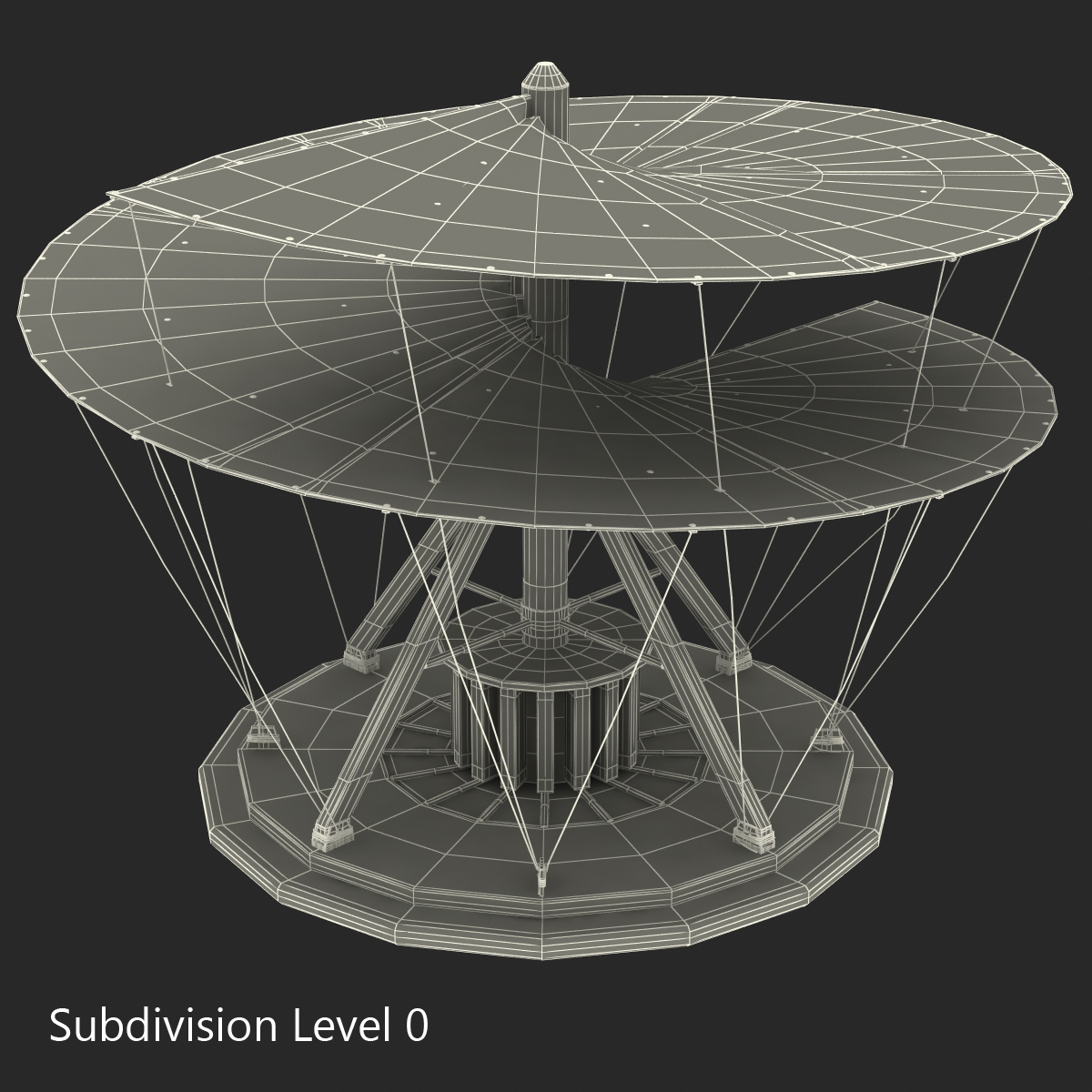 3D model Leonardo da Vinci Aerial Screw