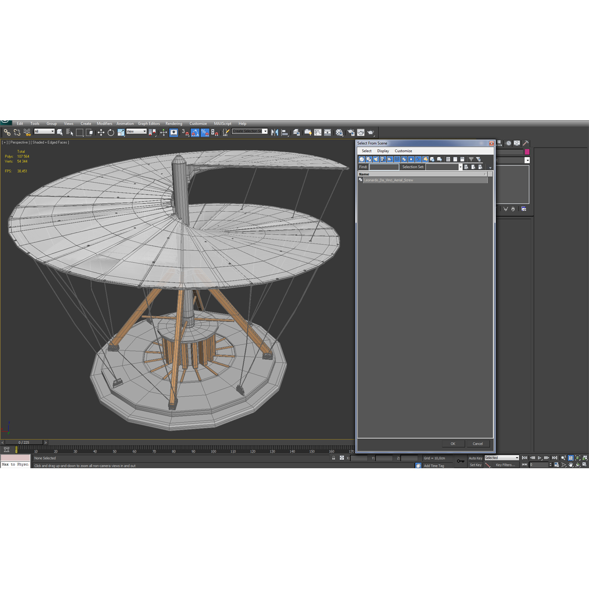 3D model Leonardo da Vinci Aerial Screw