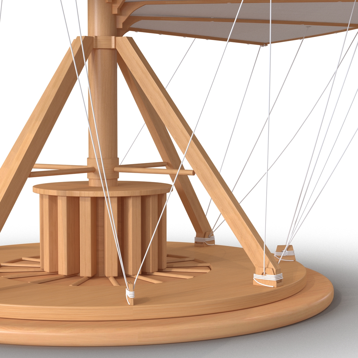 Leonardo da Vinci Aerial Screw Rigged 3D