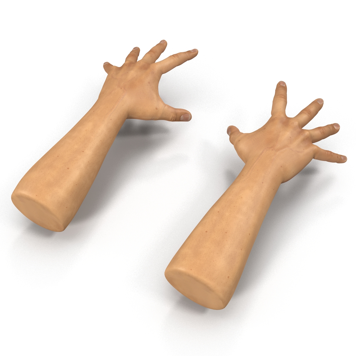 3D Man Hands 2 Pose 4 model