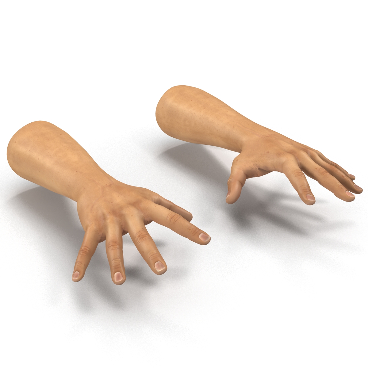 3D Man Hands 2 Pose 4 model