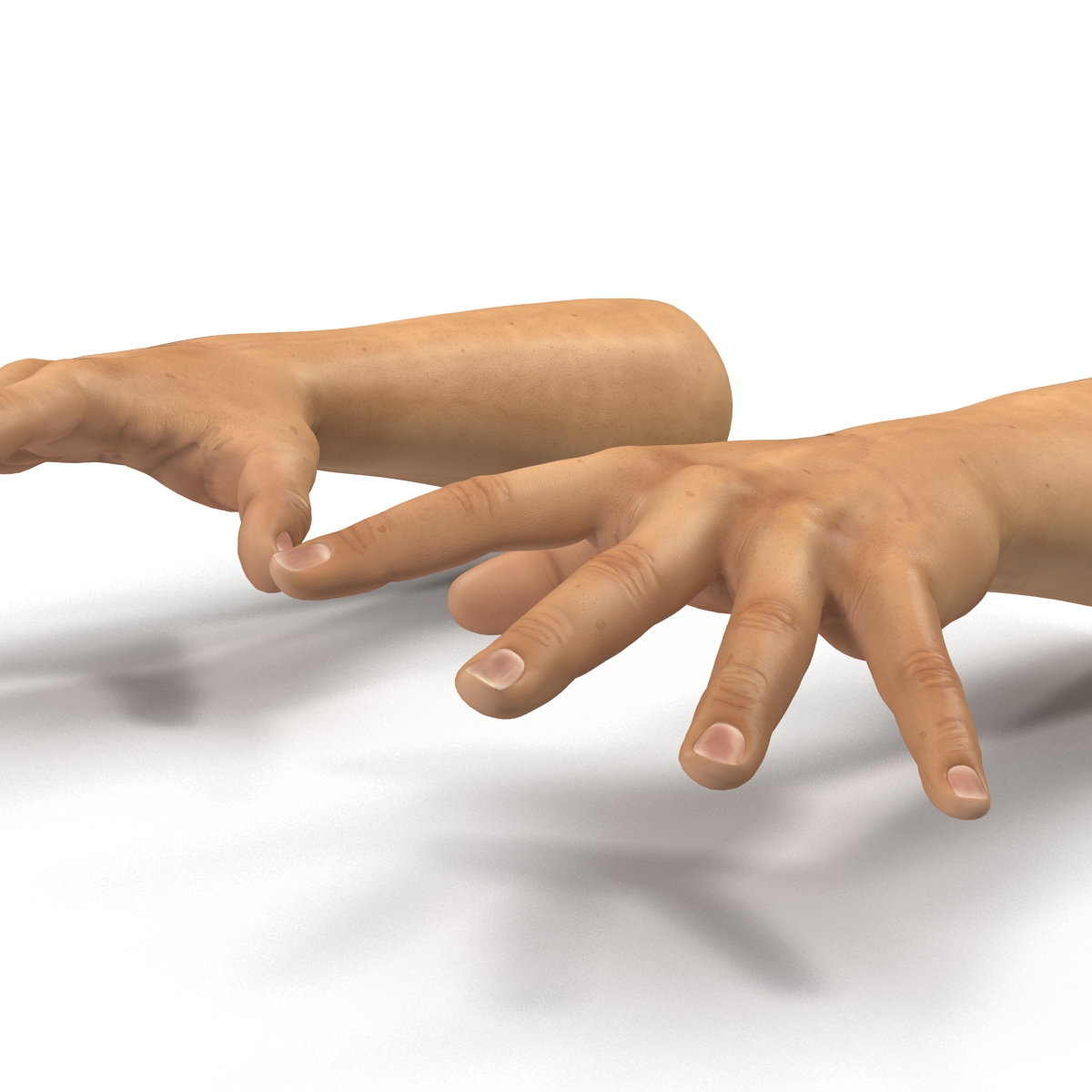 3D Man Hands 2 Pose 4 model