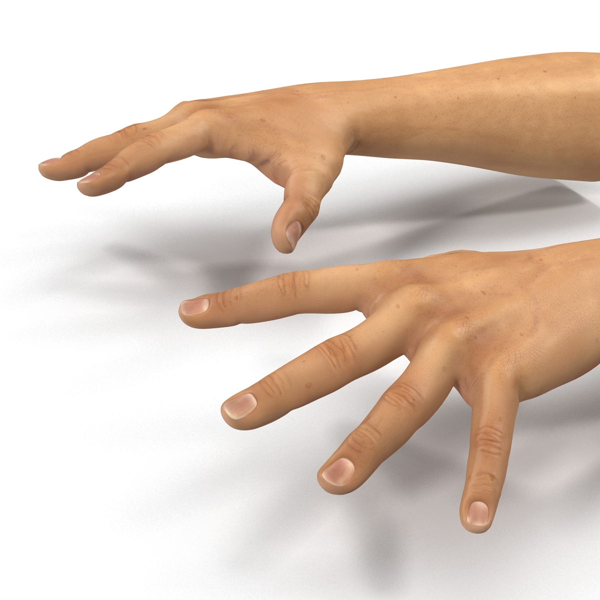 3D Man Hands 2 Pose 4 model