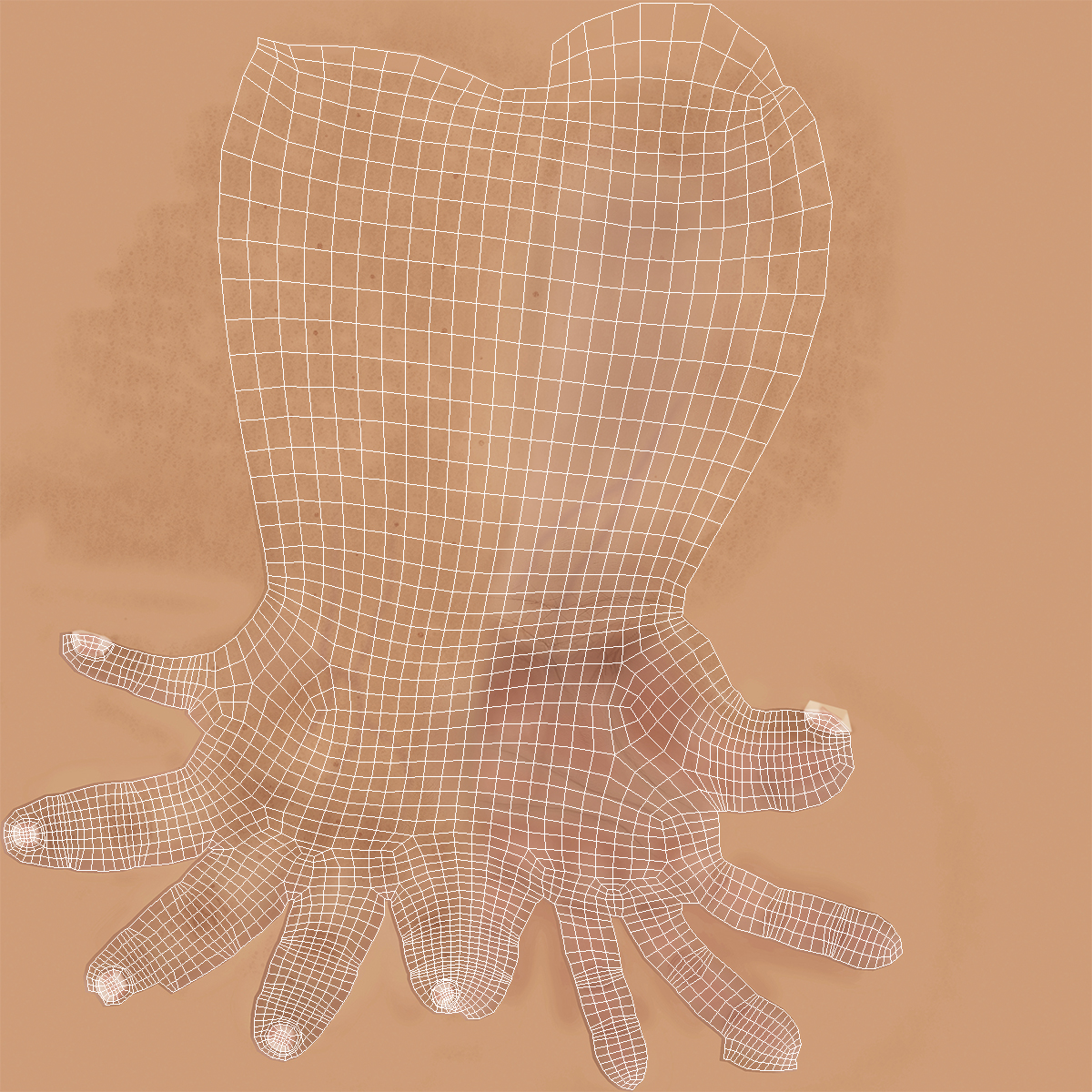 3D Man Hands 2 Pose 4 model