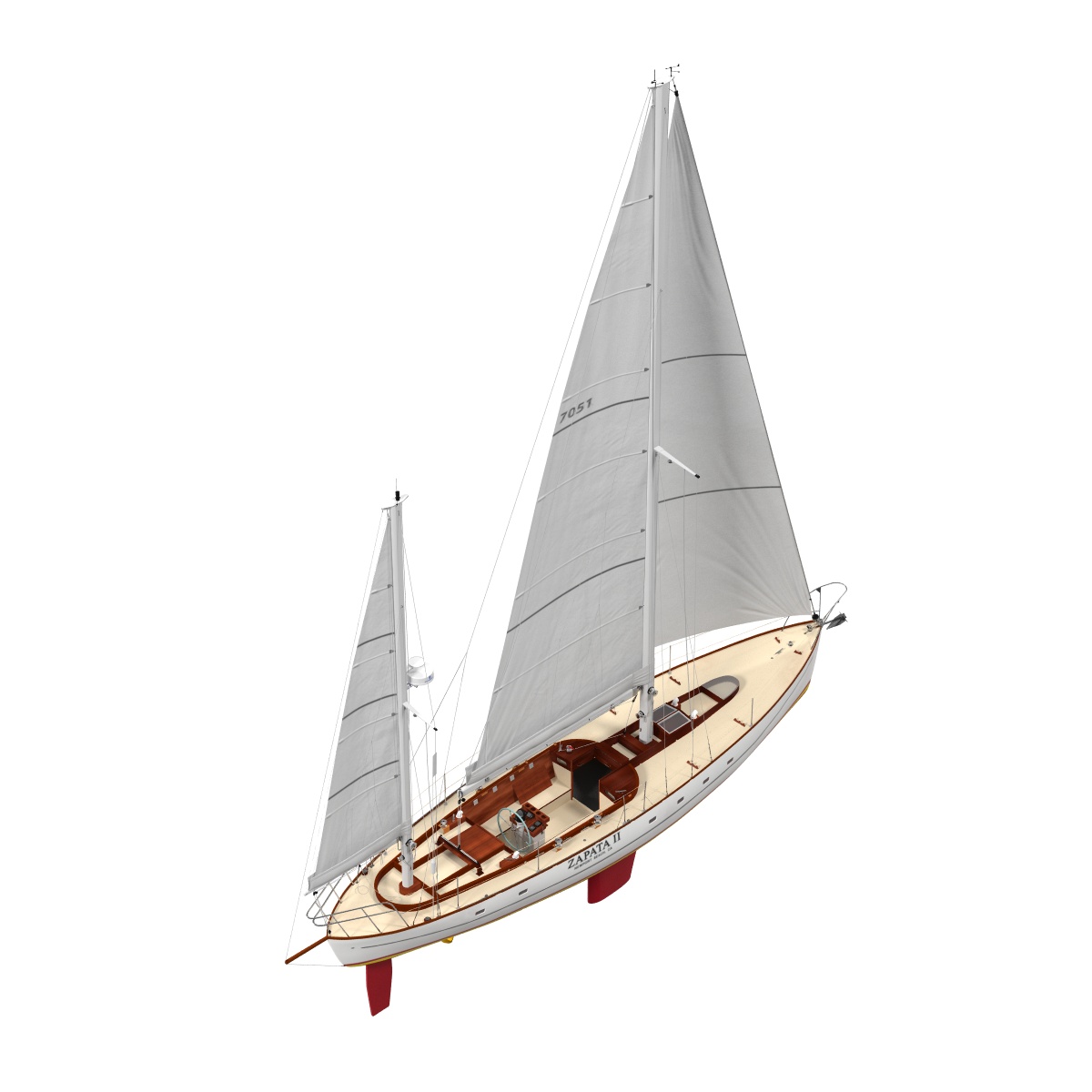 3D Sailing Yacht model